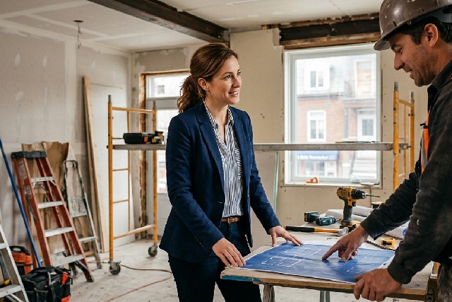 courtier en travaux